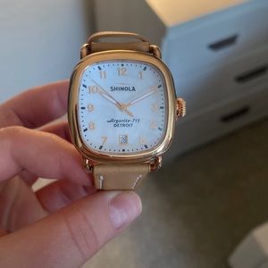 Shinola leather watch